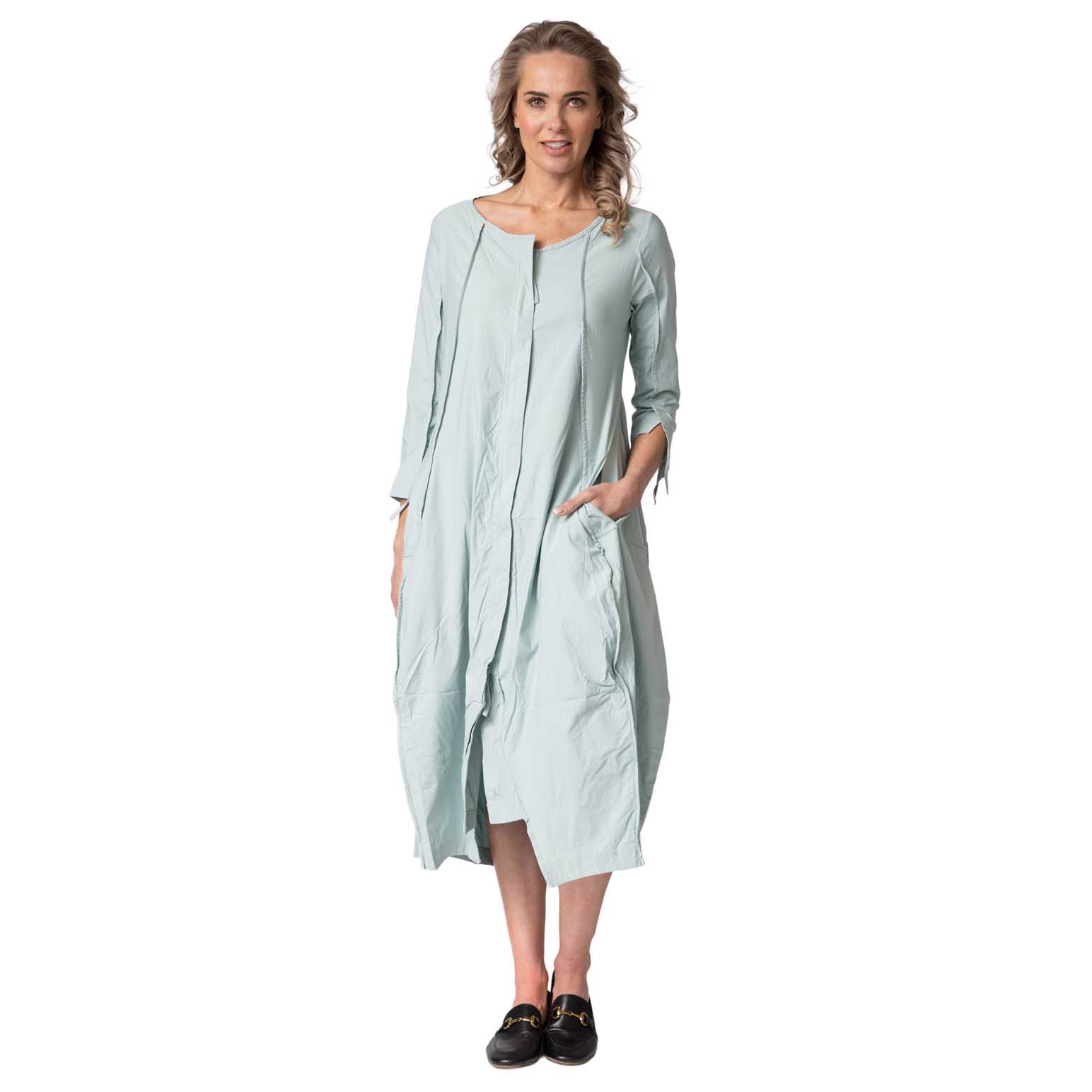 Rundholz Long Sleeve Coat Dress